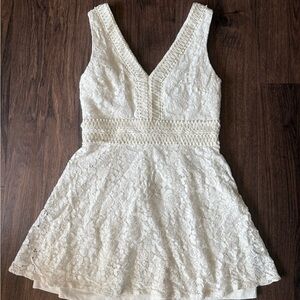 Francesca's Collections White Lace Mini Dress
